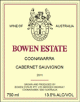 Bowen Estate Coonawarra Cabernet Sauvignon  2015  15.5%  6x75
